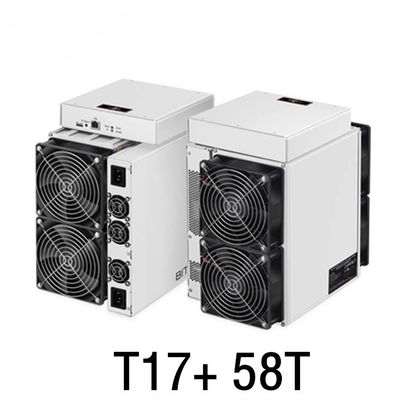 128 Bit Rectangle Bitmain Antminer T17+ 58TH 2750W Second Hand Asic Miner